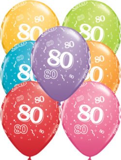 80th Birthday Latex Balloon-0