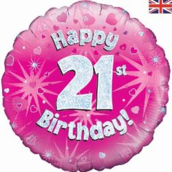 21st Birthday Pink Foil Balloon-0