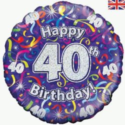 40th Birthday Streamers Foil Balloon-0