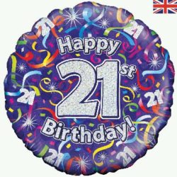 21st Birthday Streamers Foil Balloon-0