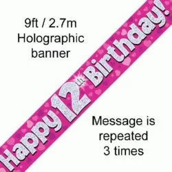12th Birthday Foil banner-0