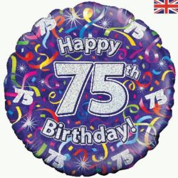 75th Birthday Streamers foil Balloon 18"-0