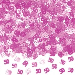 50th Birthday Pink Confetti-0