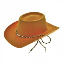 FLOCK COWBOY BROWN HAT-0