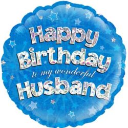Happy Birthday to my Wonderful Husband Foil Balloon-0