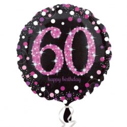 Pink Celebration 60th Standard Foil Prismatic Balloon-0