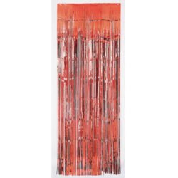 Red Metallic Door Curtains -0