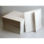 White Cake box with lid - 8" sq (203mm)-0