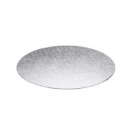 11" Double Thick Round Cake Cards Silver Fern-0